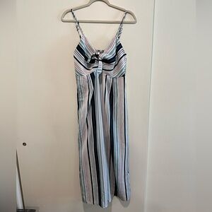 Xhilaration Striped Cropped Leg Jumpsuit